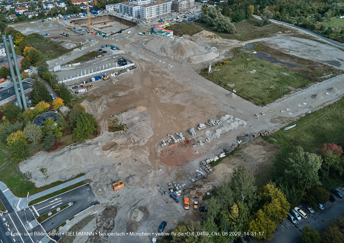 08.10.2020 - Baustelle Alexisquartier und Umgebung in Neuperlach 08.10.2020 - Baustelle Alexisquartier und Umgebung in Neuperlach